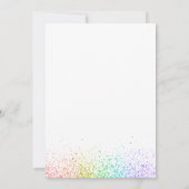 Pastel Eenhoorn Verjaardag Uitnodiging Verjaardags (Achterkant)