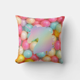 Pastel Eenhoorn Worpkussen | Magische Regenboog Th Kussen