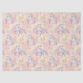 Pastel Eenhoorns Moons Meisjes Verjaardag Baby sho Tissuepapier (Voorkant)