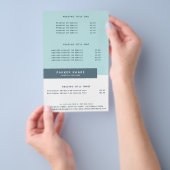 Pastel Eenvoudig Modern Geometrisch Blauw Flyer (Hand)