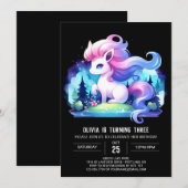 Pastel Eenvoudig Paard Verjaardag Kaart (Voorkant / Achterkant)