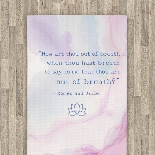 Pastel Eenvoudige Abstracte Waterverf Ademhaling Q Yogamat