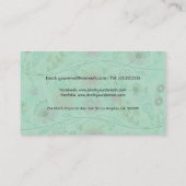 Pastel Eenvoudige Hand getrokken Retro Bloemen Visitekaartje (Achterkant)