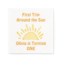 pastel eerste reis rond de zon verjaardagsfeest