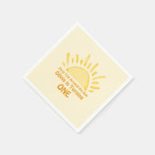 pastel eerste reis rond de zon verjaardagsfeest servet (Hoek)