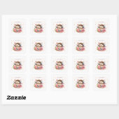 Pastel Egeltje Stickerpakket Vierkante Sticker (Vel)