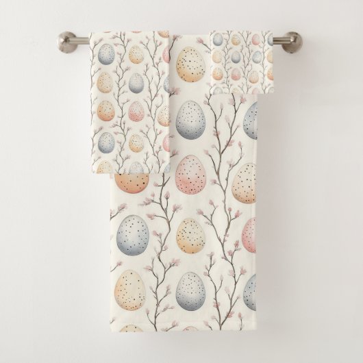 Pastel Egg Garden – Perfect paasdecor Bad Handdoek (Insitu)