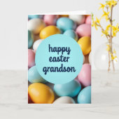 Pastel Egg Happy Easter Card Kaart (Gele Bloem)