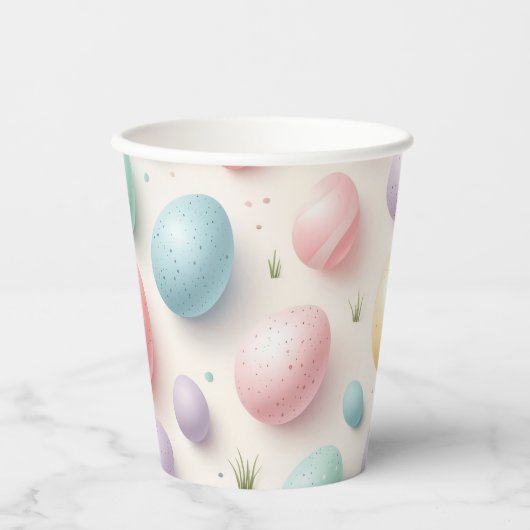 Pastel Egg Paper Party Cups Papieren Bekers (Voorkant)