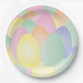 Pastel eieren Paasfeest papier borden Papieren Bordje