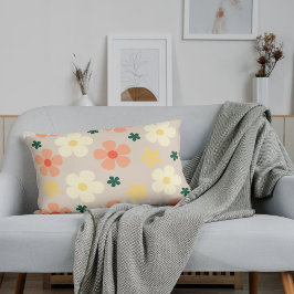 Pastel Elegant Bloemenpatroon Comfortabel Accent Kussen