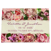 Pastel Elegant  Blush Victoriaans Roos Aangepast Groot Cadeauzakje (Voorkant)