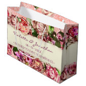 Pastel Elegant  Blush Victoriaans Roos Aangepast Groot Cadeauzakje (Voorkant Gekanteld)
