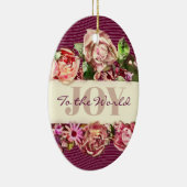 Pastel Elegant  Blush Victoriaans Roos Aangepast Keramisch Ornament (Rechts)