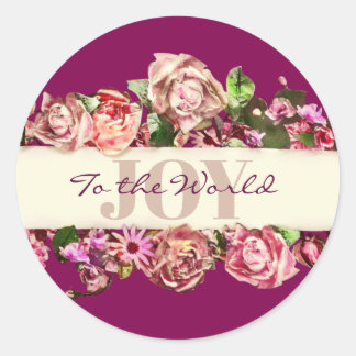 Pastel Elegant Blush Victoriaans Roos Aangepast Ronde Sticker