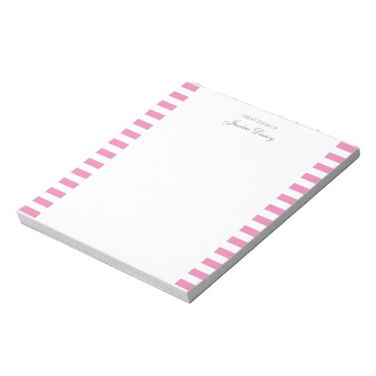 Pastel Elegant Classic Script Geweldige ideeën Fem Notitieblok (Linkerzijde)