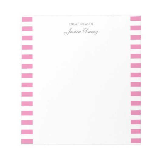 Pastel Elegant Classic Script Geweldige ideeën Fem Notitieblok (Voorkant)