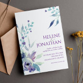 pastel Elegant Floral Modern Boho Wedding Kaart