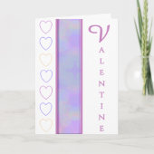 Pastel Elegant Hearts Valentine Card Kaart (Voorkant)