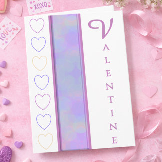 Pastel Elegant Hearts Valentine Card Kaart