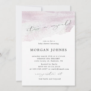 pastel elegant script het is een meisje Baby showe