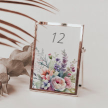Pastel Elegant Tuin Bruiloft Tafel Kaart