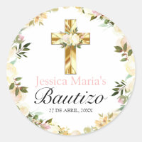 Pastel Elegante Bautizo Amarillo Bebé Classic