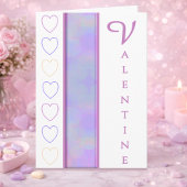 Pastel Elegante Hartjes Valentijnkaart Kaart