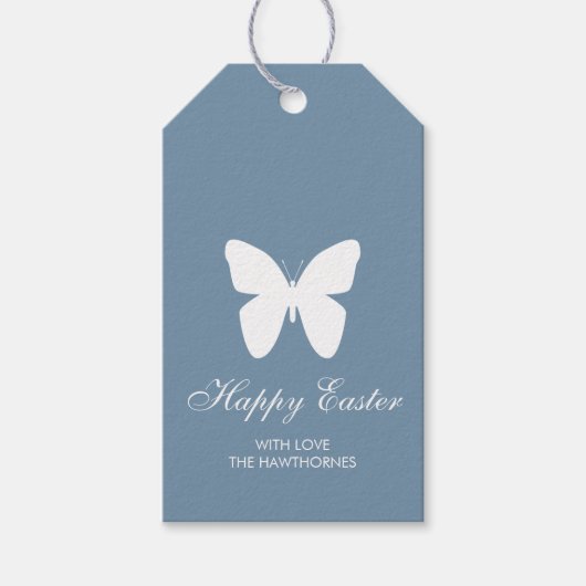 Pastel Elegante Pasen Cadeaulabel (Voorkant)