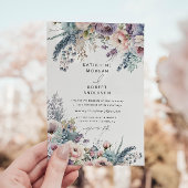 Pastel Elegante Tuin Bloemen Bruiloft Kaart