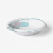 Pastel Elephant Baby Girl Script Baby shower Papieren Kommen (Gebogen)