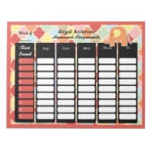 Pastel Elephant Homework Notitieblok (Voorkant)