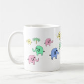 Pastel Elephants en Mok palmbomen (Links)