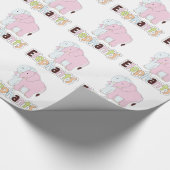 Pastel Elephants Gift Wrapping Paper Cadeaupapier (Hoek)