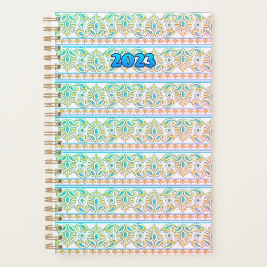 Pastel Embroidery Beautiully Boho 2023 Planner (Voorkant)