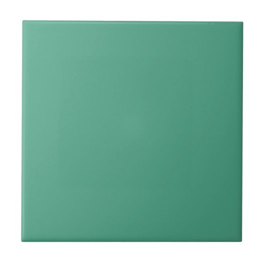 Pastel Emerald Green Solid Color Tile Tegeltje (Voorkant)