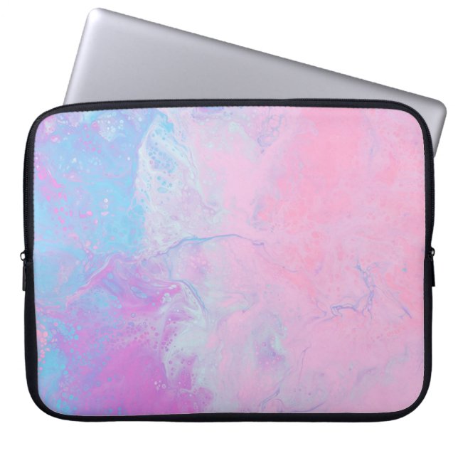 PASTEL- EN BLAUWE SCHULD LAPTOP SLEEVE (Voorkant)