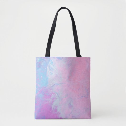 PASTEL- EN BLAUWE SCHULD TOTE BAG (Voorkant)