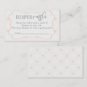 Pastel- en Cream Geometric Diaper Raffle Informatiekaartje (Voorkant / Achterkant)