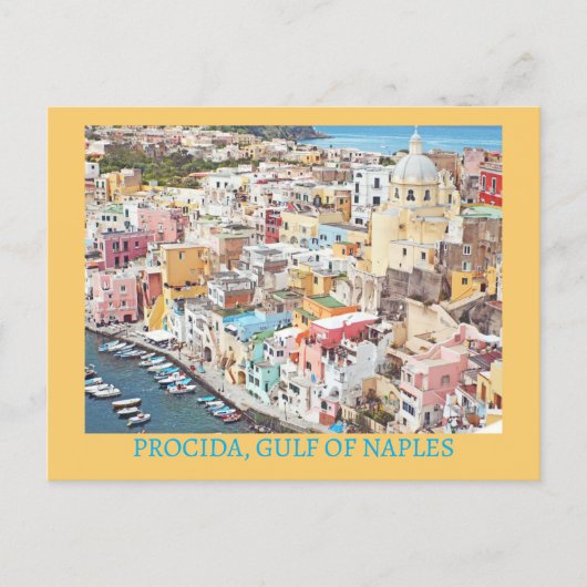 Pastel en dromerige Procida (Golf van Napels) Briefkaart (Voorkant)