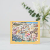 Pastel en dromerige Procida (Golf van Napels) Briefkaart (Staand voorkant)