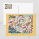 Pastel en dromerige Procida (Golf van Napels) Briefkaart (Voorkant / Achterkant)