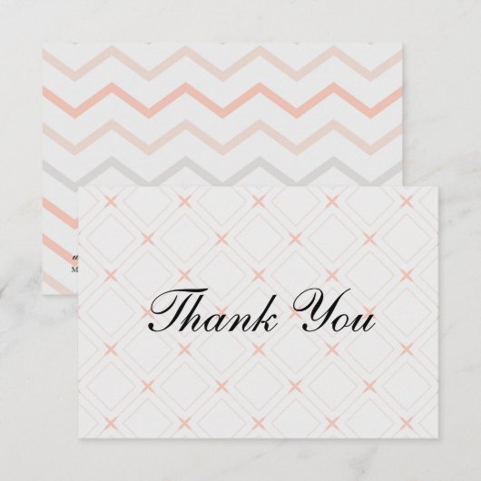 Pastel en geometrische vormgeving bedankkaart (Voorkant / Achterkant)