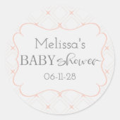 Pastel en geometrische vormgeving ronde sticker (Voorkant)