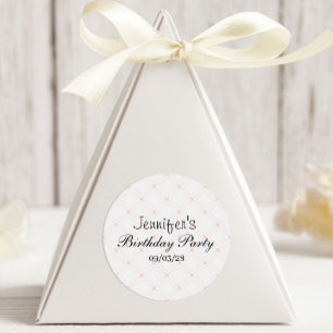 Pastel en geometrische vormgeving ronde sticker