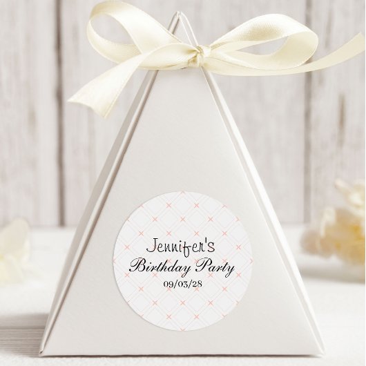 Pastel en geometrische vormgeving ronde sticker