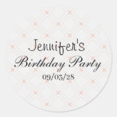 Pastel en geometrische vormgeving ronde sticker (Voorkant)