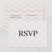 Pastel en geometrische vormgeving RSVP kaartje (Voorkant / Achterkant)