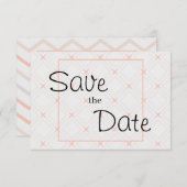 Pastel en geometrische vormgeving save the date (Voorkant / Achterkant)