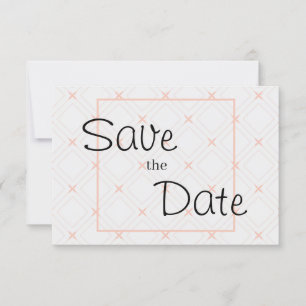 Pastel en geometrische vormgeving save the date